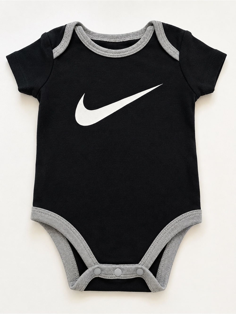 Nike Black One-Piece Bodysuit with Gray Trim